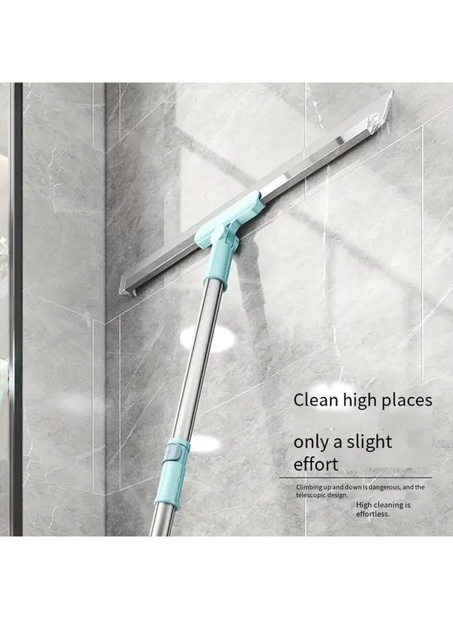 1pc Extendable Silicone Floor Scraper Broom With Squeegee For Multi Surface Cleaning - Image 5